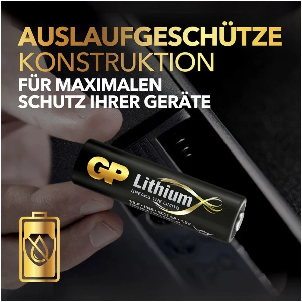 GP Batteries AA Batterie GP Lithium 1,5V 4 Stück