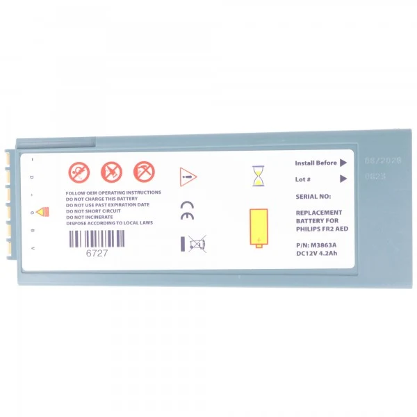 AccuCell Lithiumbatterie passend für Philips, Laerdal Heartstart Forerunner 2, 2+, M3863A