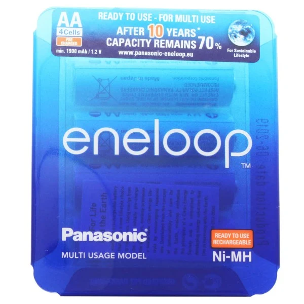 Panasonic eneloop Standard (ehem. Sanyo eneloop Standard) HR-3UTGB-4BP Case AA Mignon-Akku 4-er Pack mit CasePanasonic (ehem. Sanyo)
