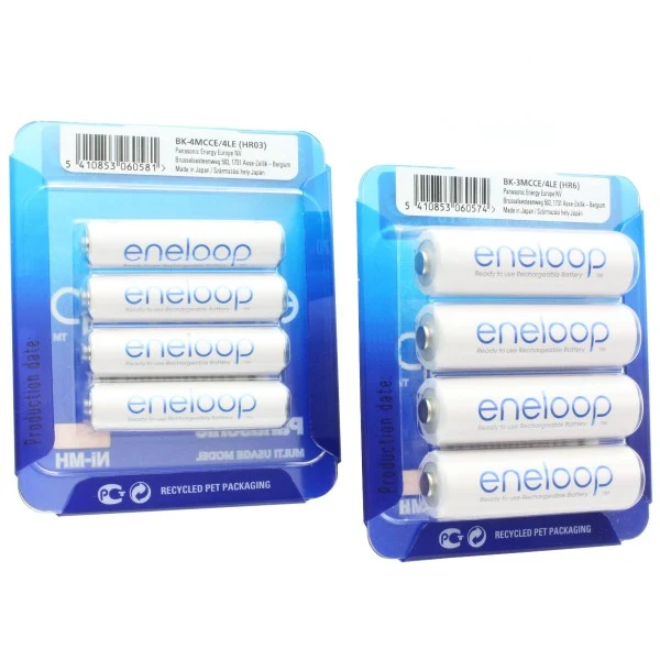 Eneloop Ni-Mh Mignon 1,2V 2000mAh 4x AA Mignon + 4x AAA Micro Batterien