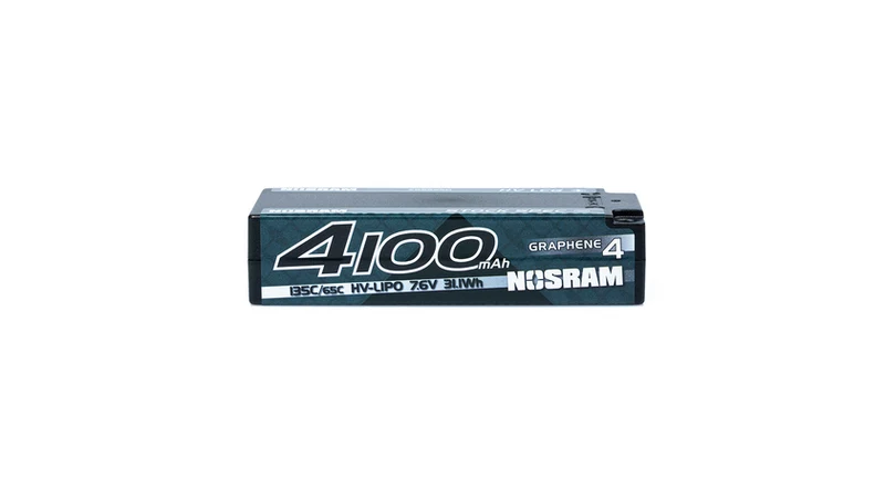 NOSRAM HV LCG Stock Spec Shorty GRAPHENE-4 4100mAh Hardcase Akku - 7,6V LiPo - 135C/65C