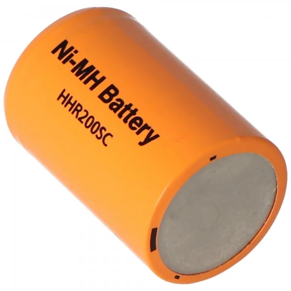 4/5 SUB-C Panasonic HHR200SC NiMH Akku Flattop Abmessungen 22,2x34mm