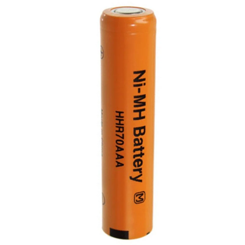 Panasonic Flat Top HHR-70AAAE4 NiMH Akku 1,2V 700mAh / AAA mit 3-er Print auf 1 PLUS und 2 Minus