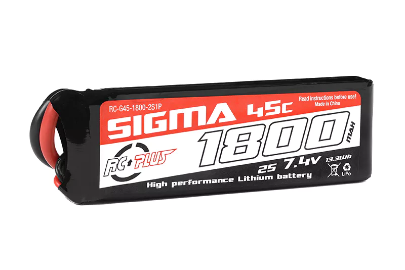 RC Plus Sigma 2S 1800mAh 2S1P 7,4V 45C XT60 LiPo Akku
