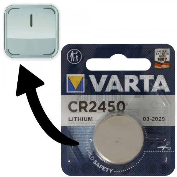 Varta Batterie passend für Ledvance SMART+ Switch, Osram SMART+ Switch Dimmschalter 1x Varta CR2450 Lithium Batterie IEC CR 2450