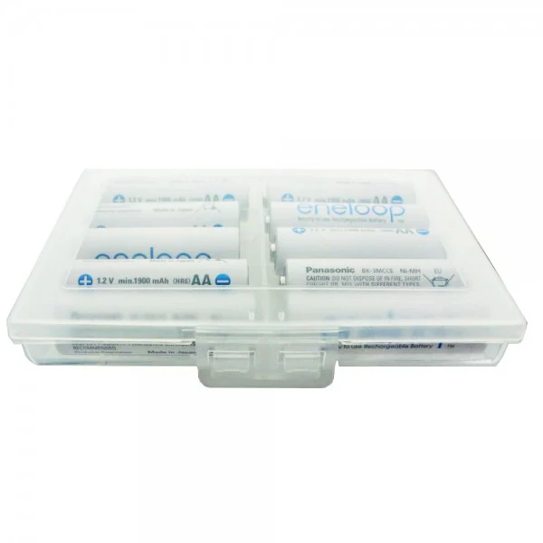 12er Panasonic eneloop Standard AA, Mignon Akkus, neueste Generation, max. 2000mAh, 2100 Ladezyklen mit AccuCell BOX10 Aktion 10+2 Gratis !