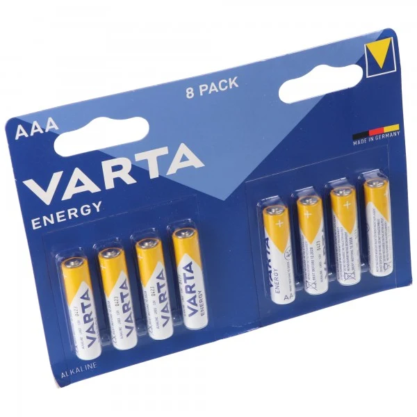 Varta Energy Batterie Alkaline Micro AAA LR03 1,5V 8er Pack