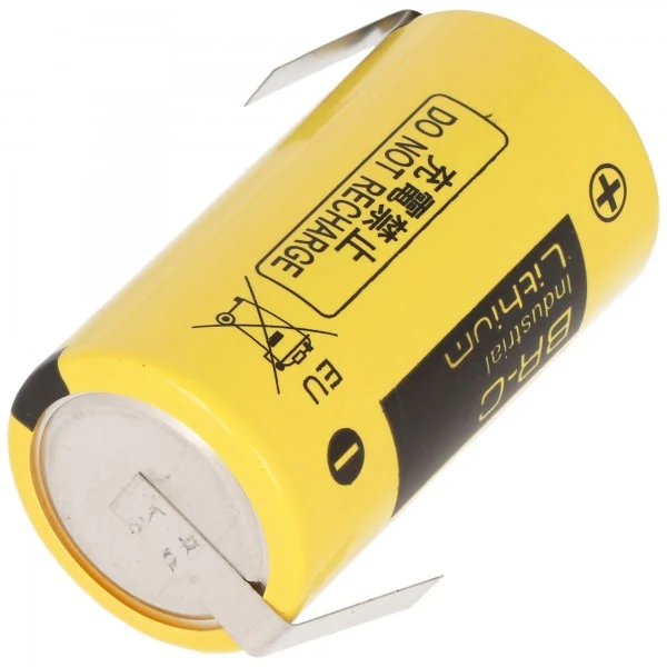 BR-C Panasonic Lithium Batterie Baby mit Lötfahnen in Z-Form, BR26500