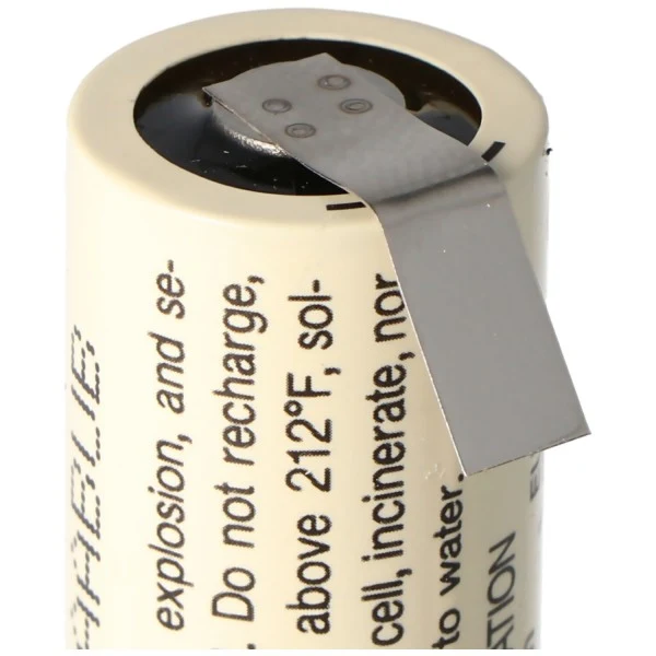 Sanyo CR17335SE 3V 1800mAh Size 2/3A Lötfahne U-Form Lithium Batterie