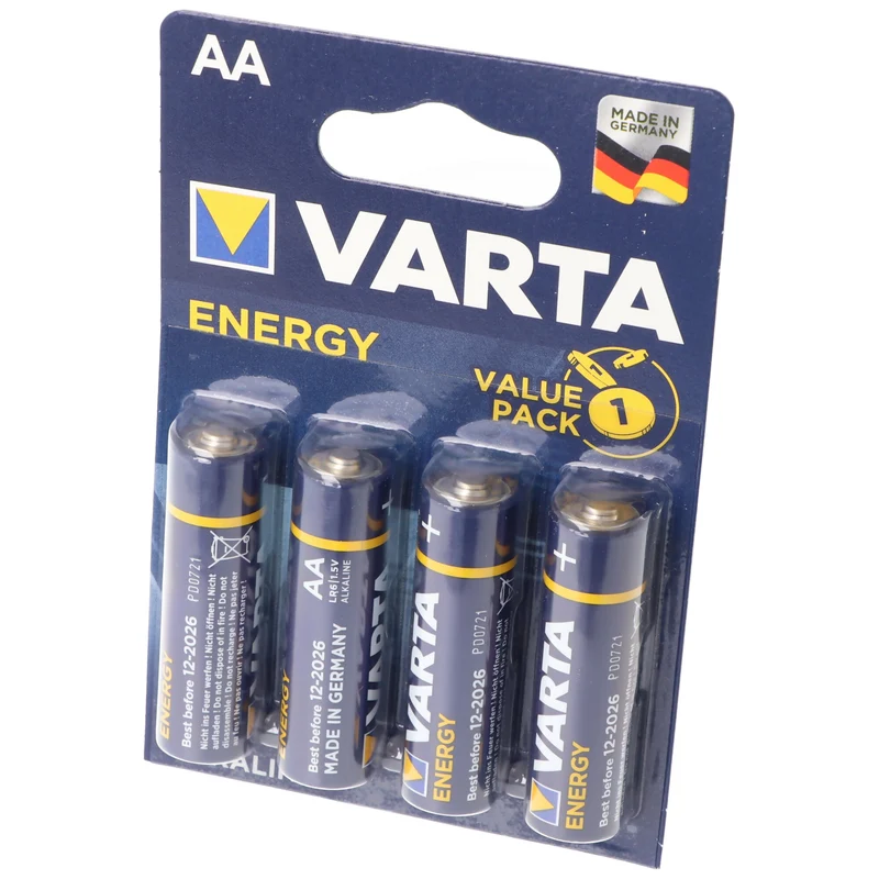 Varta Energy Batterie Alkaline Mignon AA LR06 1,5V 4er Pack