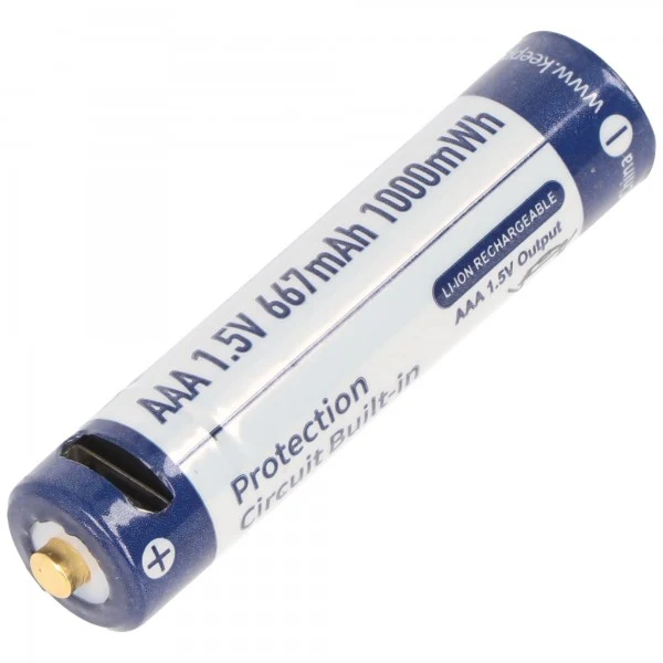 Keeppower AAA 1,5V 667mAh Micro AAA LR03 USB-Ladebuchse (2 Stück)