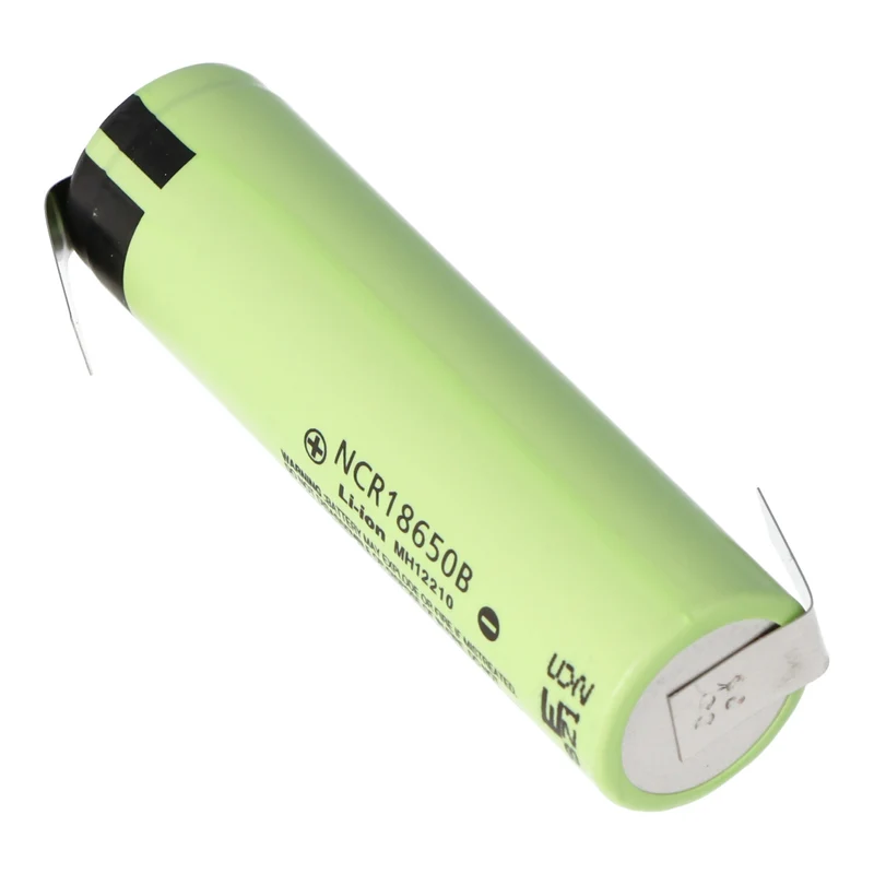 Panasonic NCR18650B 3,6V - 3,7V 3400mAh Li-Ion Akku 18,2x65,25 mit Lötfahne Z