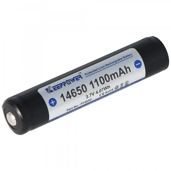 Keeppower 14650 3,7V 1100mAh PCB geschützt Li-Ion Akku