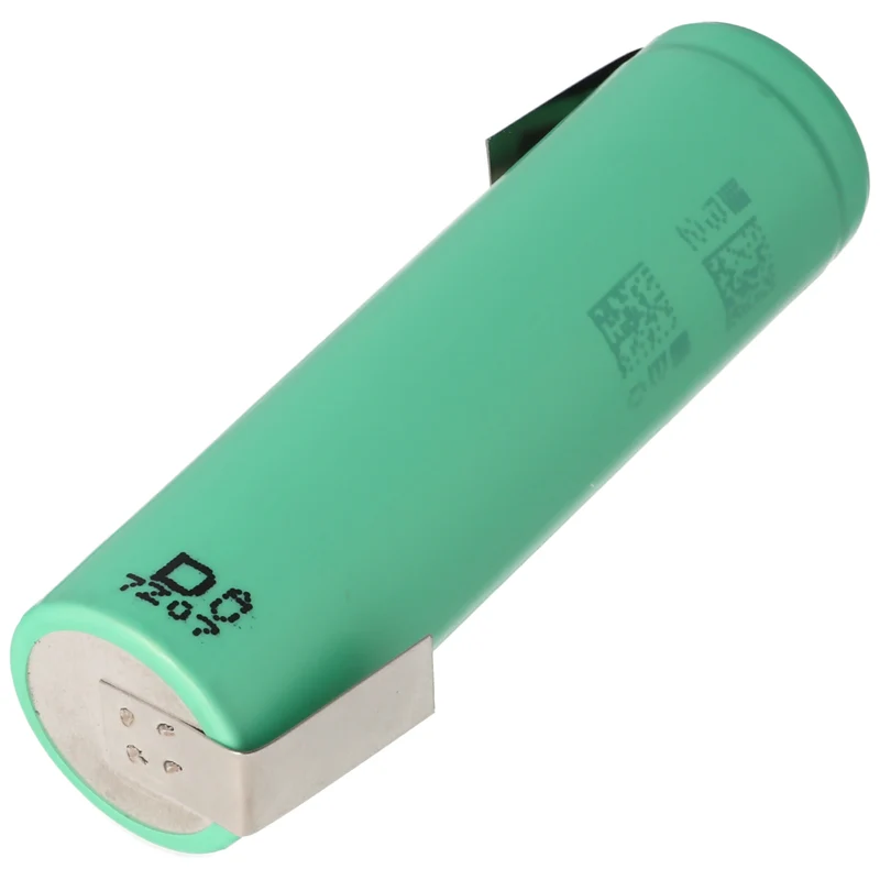 Panasonic NCR18650A 3,6V 3100mAh mit Lötfahne in Z-Form, Abmessungen 65,25x18,10 Gramm