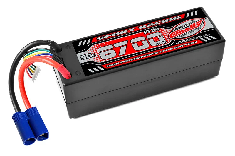 Team Corally C-49146-EC5 Team Corally - Sport Racing LiPo-Akku 50C - 6700Mah - 4S - 14,8V - EC-5 - Hard Case