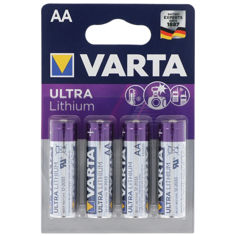 Varta Ultra Lithium Mignon AA Batterien 6106 1,5V 4er Blister