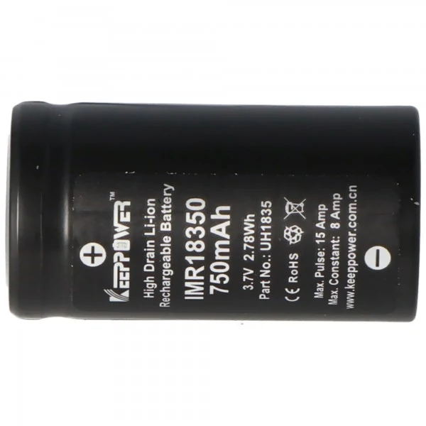 Keeppower IMR18350 3,7V 750mAh Li-Ion Akku