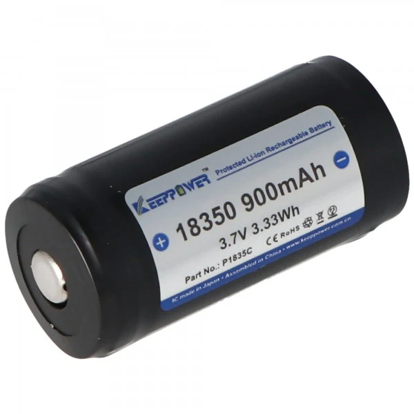 Keeppower 18350 3,7V 900mAh geschützt Li-Ion Akku