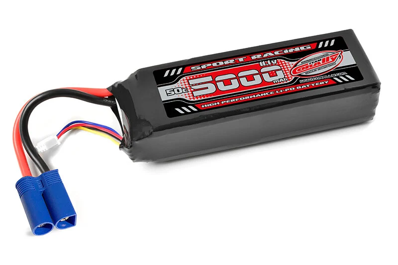 Team Corally Power Racing 3S 5000mAh 50C 11,1V EC5 Semi-Soft Case LiPo Akku