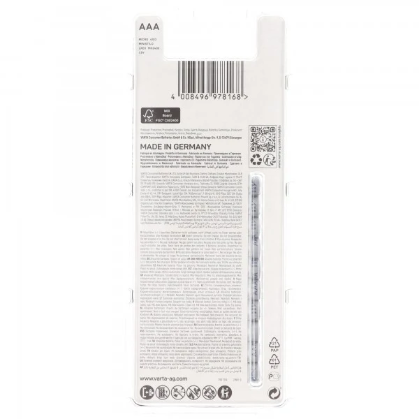 Varta Energy Batterie Alkaline Micro AAA LR03 1,5V 30er Pack