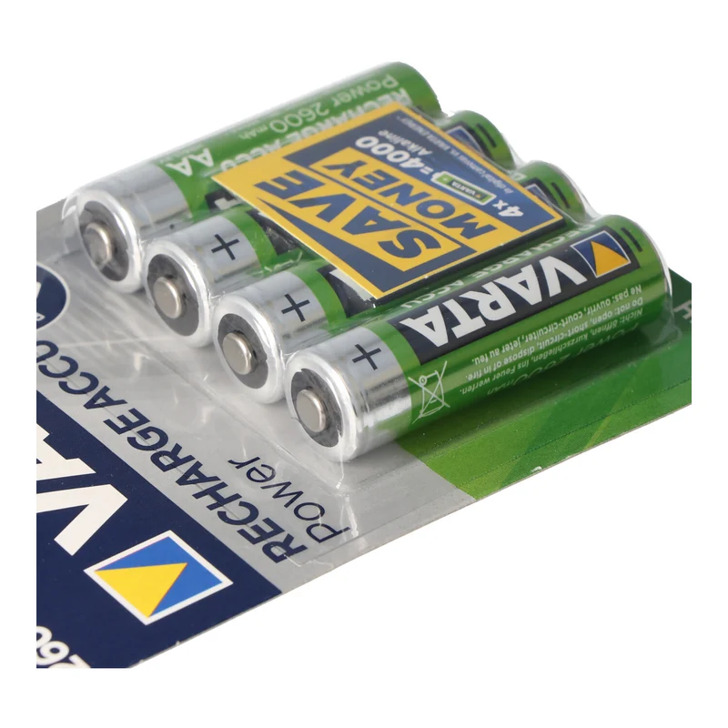 Varta Ready2Use 2600mAh Mignon AA Akkus 4er Pack inkl. AccuCell Akkubox