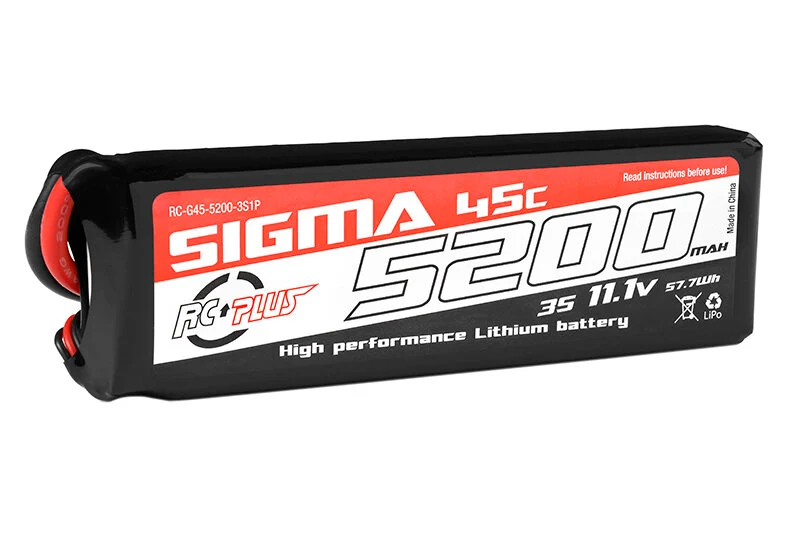 RC Plus Sigma 3S 5200mAh 3S1P 45C 11.1V XT60 LiPo Akku