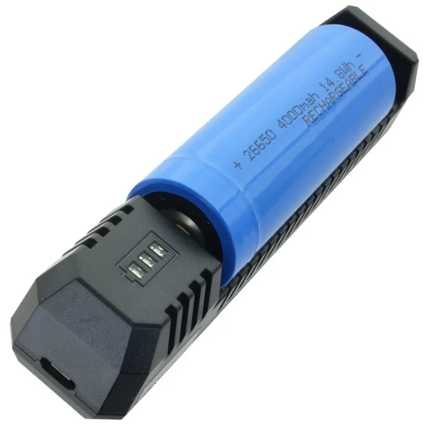 Nitecore 1fach USB-Ladegerät UI1 max 800mAh 3 LED für 21700 max. 77mm