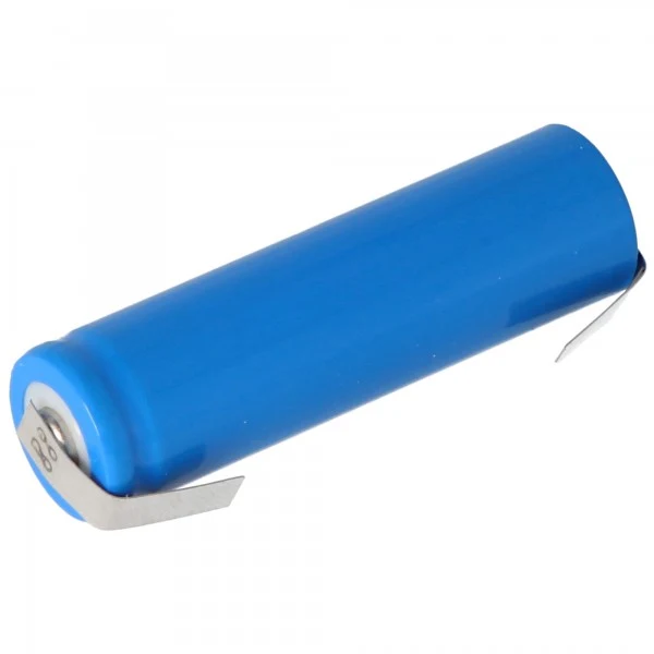 AccuCell IFR 14500 AA 3,2V 600mAh LiFePo4 ungeschützt Lötfahnen U-Form