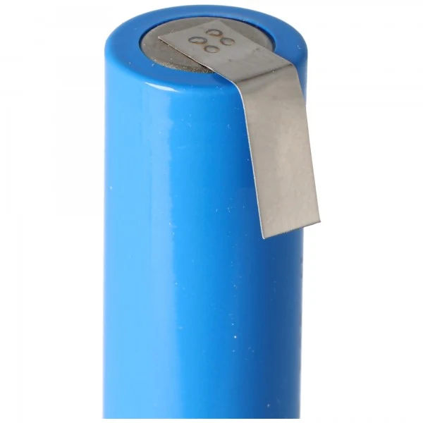 AccuCell IFR 14500 AA 3,2V 600mAh LiFePo4 ungeschützt Lötfahnen U-Form