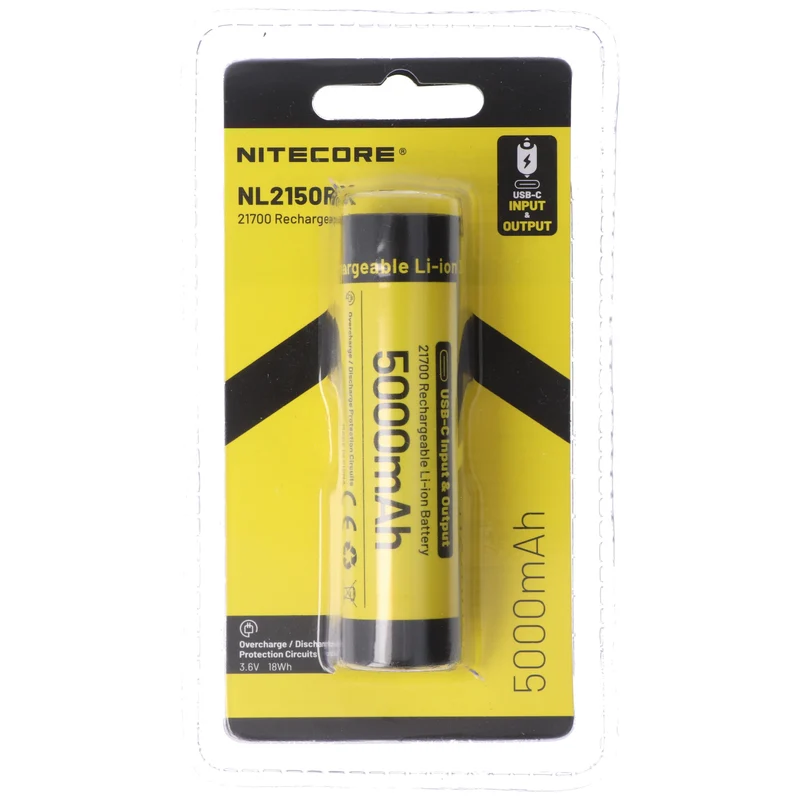 Nitecore NL2150RX 21700 3,7V 5000mAh USB-C Li-Ion Akku
