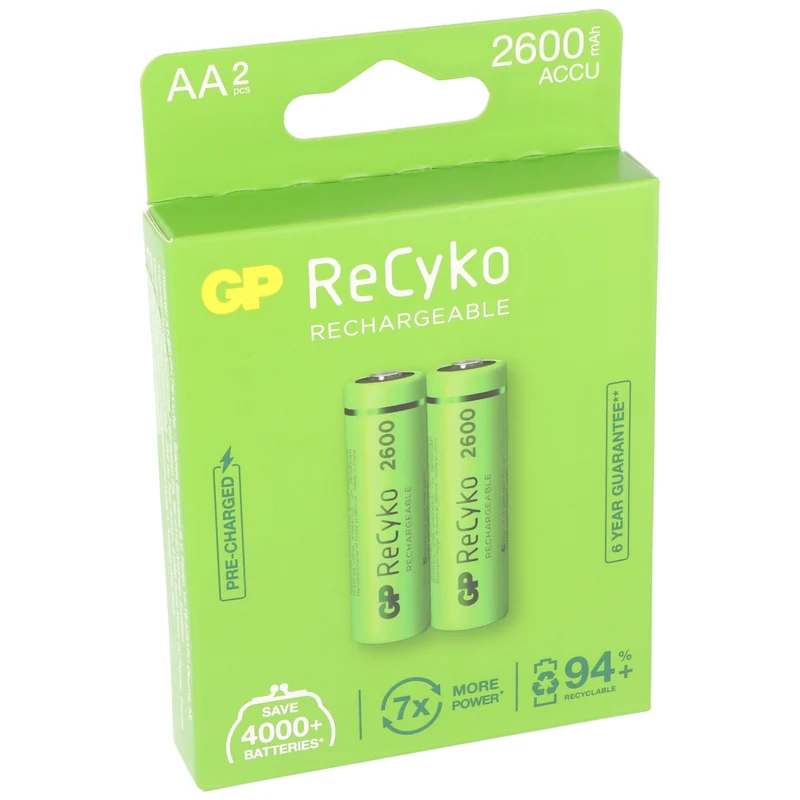 GP Batteries AA Akku GP NiMH 1,2V 2600mAh ReCyko (2 Stück)