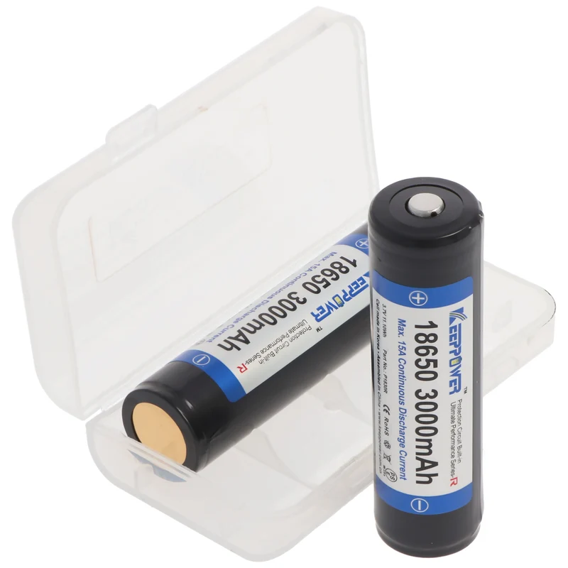 Keeppower 18650 3000mAh 3,6V - 3,7V 69x18,85mm Li-Ion-Akku PCB geschützt