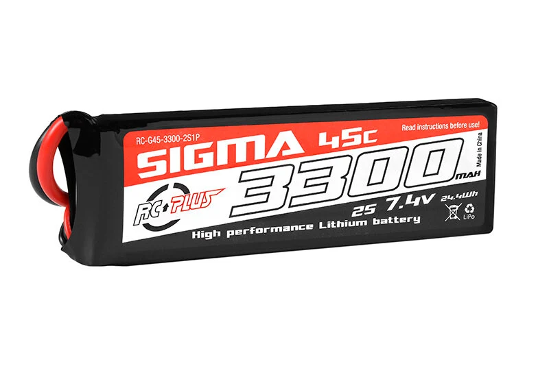 RC Plus Sigma 2S 3300mAh 2S1P 7.4V XT60 LiPo Akku