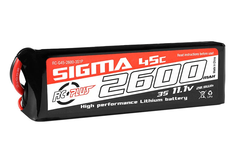 RC Plus Sigma 3S 2600mAh 45C 3S1P 11.1V XT60 LiPo Akku