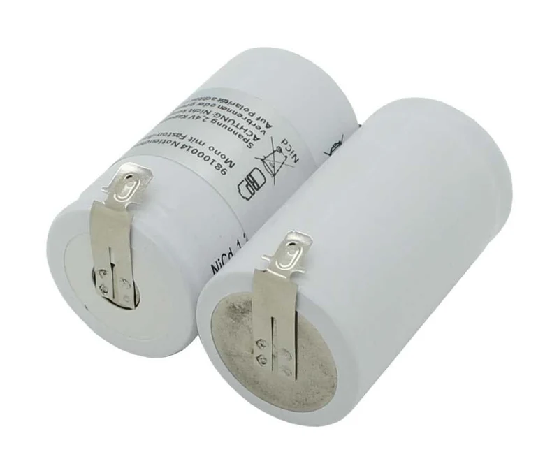 AccuCell Notleuchtenakku NiCd 2,4V 4500mAh F1x2 Mono D mit Faston-Anschluss