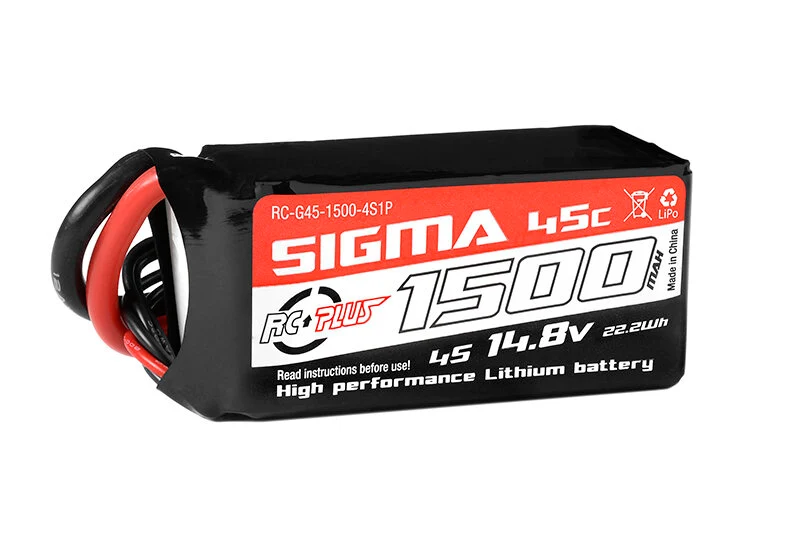 RC Plus Sigma 4S 1500mAh 4S1P 14.8V 45C XT60 LiPo Akku
