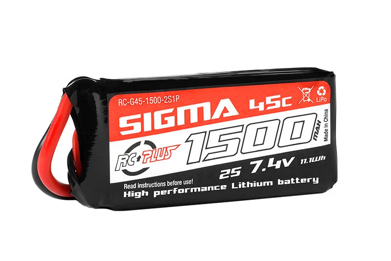 RC Plus Sigma 2S 1500mAh 2S1P 7.4V 45C XT60 LiPo Akku