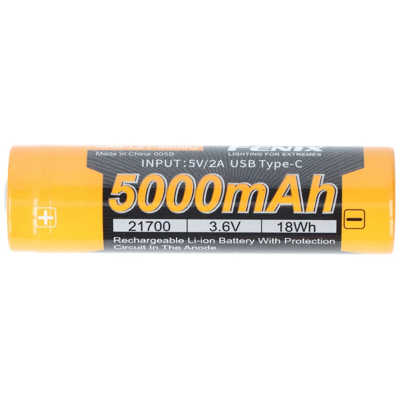 Fenix 21700 3,7V 5000mAh micoUSB ARE-L21-5000 Li-ion Akku