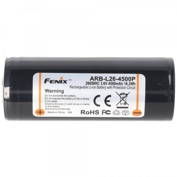 Fenix PD40R 26650 3,7V 4500mAh geschützt Li-Ion Akku