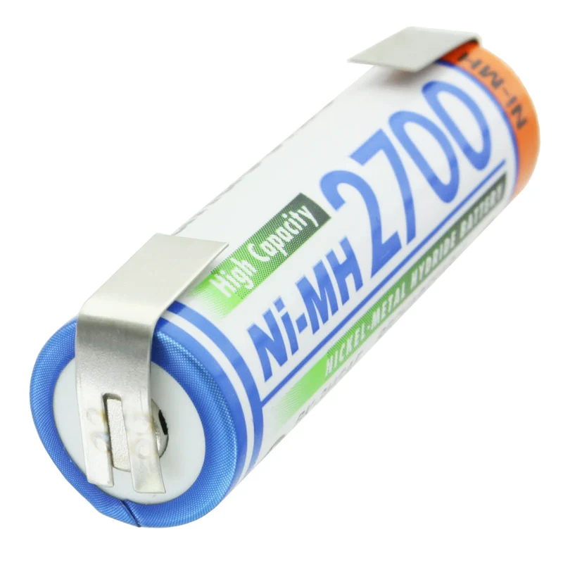 Panasonic Mignon AA NiMH Akku HR-3U 2700mAh Lötfahne U-Form