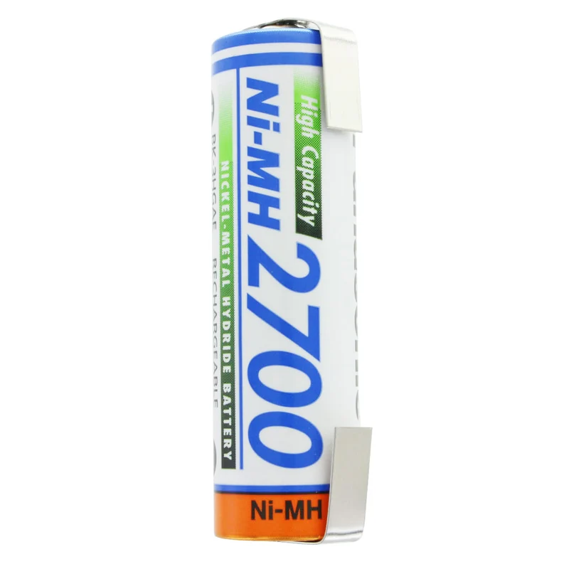 Panasonic Mignon AA NiMH Akku HR-3U 2700mAh Lötfahne U-Form