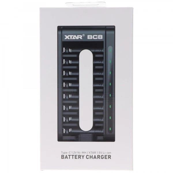 Xtar BC8 Schnell-Ladegerät Li-Ion 1,5V NiMH 1,2V Akkus AA AAA