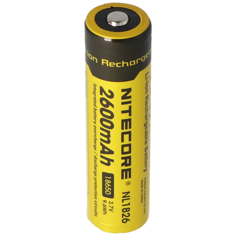 NiteCore 18650 Li-Ion Akku für LED Taschenlampen NL186 mit 2600mAh