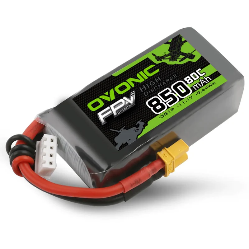 Ovonic FPV 3S 850mAh 11,1V 80C XT30 Lipo Akku