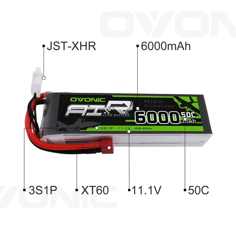 Ovonic Air 3S 6000mAh 11,1V 50C Deans/T-Stecker LiPo Akku
