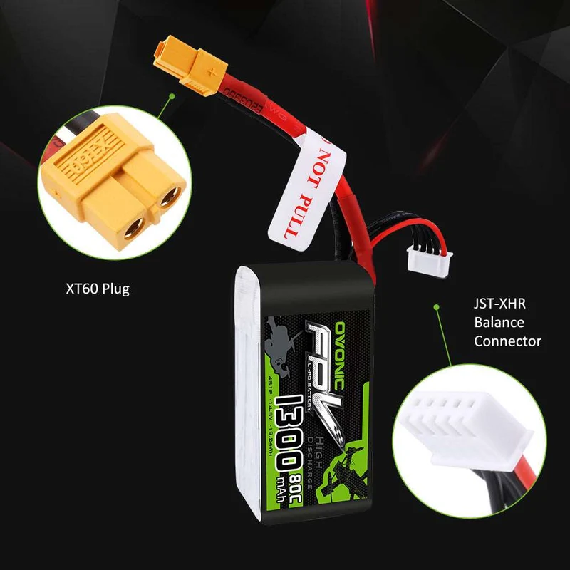 Ovonic FPV 4S 1300mAh 14,8V 80C XT60 LiPo Akku