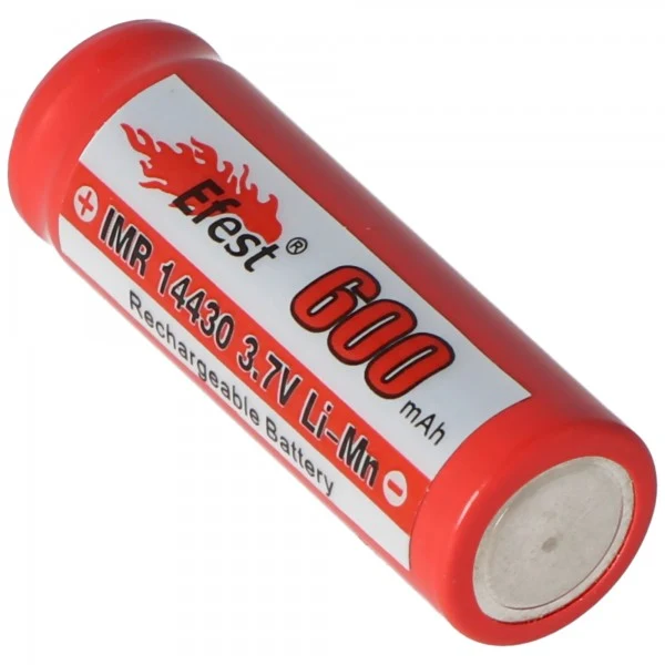 Efest IMR 14430 3,7V 600mAh Pluspol flach Li-Mn Akku
