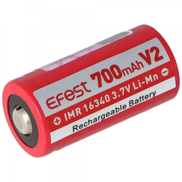 Efest IMR 16340 V2 3,7V 700mAh Pluspol erhöht Li-Mn Akku