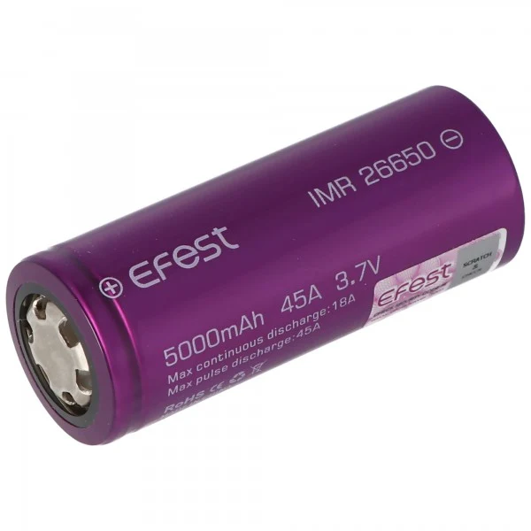 Efest Purple IMR26650 3,7V 5000mAh ungeschützt Li-Ion Akku