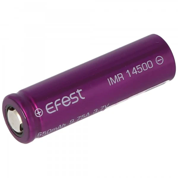 Efest IMR 14500 3,7V 650mAh (Pluspol flach) Li-Ion Akku